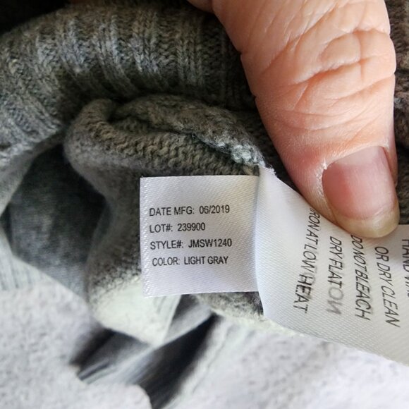 Johnnie-o Mens Sweater Large Gray Wool Blend Long Sleeve Pull Over - Picture 9 of 9